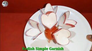 Radish Garnish | Radish simple Garnish