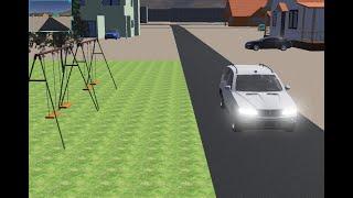 Webots Autonomous Vehicle Simulation自動運転シミュレーション-広陵中学出発