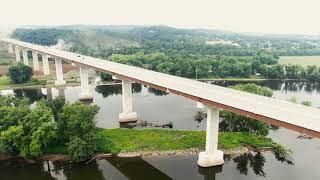 Check out the new, nearly mile-long Susquehanna Valley Thruway bridge via drone