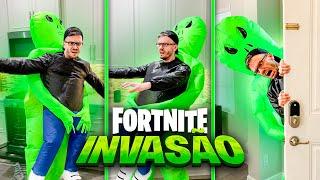 ALIENÍGENA DO FORTNITE ENTRA NA CASA DO BRANCOALA #shorts