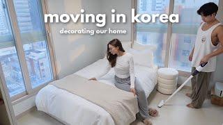 Moving into my *dream* Korean apartment | cozy bedding, new furniture + shopping