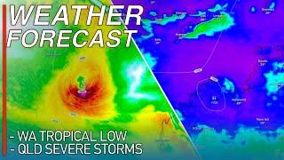 Strong Severe Thunderstorms and Two Tropical Lows Forecast for Queensland and WA This Week