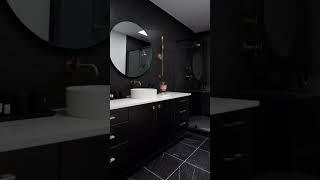 Quick Look: Bold Black Bathrooms #shorts | And Then There Was Style