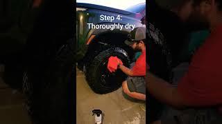 Washing Wheels and Tires in 5 Easy Steps #adamspolishes #beforeandafter #mobiledetailing #tireshine