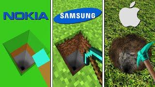 iPhone vs. Samsung vs. Nokia IN MINECRAFT