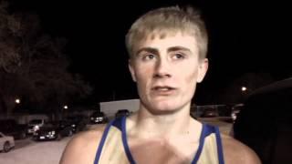 Matt Ware of Glidden Ralston jumps 19-3 in long jump at SCC Early Bird Meet
