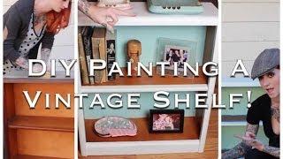 EASY Retro Furniture DIY: How to refinish and repaint a vintage shelf! by CHERRY DOLLFACE