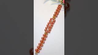 Simple pearl bracelet #diy #trending #bracelet #handmade #shorts #art #music #song #reels #dj
