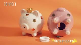 Crown Piggy Bank Ceramic Piggy Bank