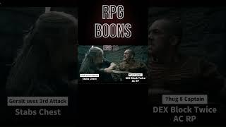 Witcher with RPG Mechanics. RPG Boons Movies & Mechanics. #witcher #dungeonsanddragons #rpg