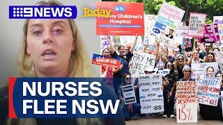 NSW nurses leaving state for better pay and working conditions | 9 News Australia