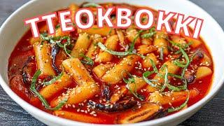 VEGAN TTEOKBOKKI RECIPE | Spicy Korean Rice Cakes | 비건 떡볶이