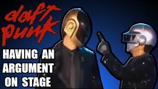 Daft Punk having an argument on stage