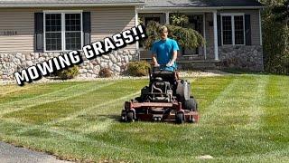 Mowing Vlog!! Also buying a new snowmobile!