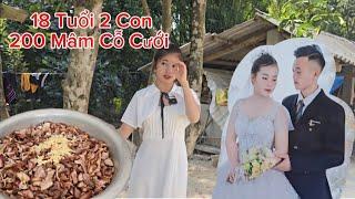 Em Hoa Đi Ăn Cưới Cô Dâu 18 Tuổi 2 Con, Đều Biết chạy Nhảy Với Đám Cưới Của Bố Mẹ