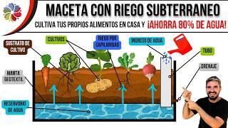  MACETA con RIEGO SUBTERRANEO - AHORRA AGUA y CULTIVA tus PROPIOS ALIMENTOS en CUALQUIER CLIMA ️