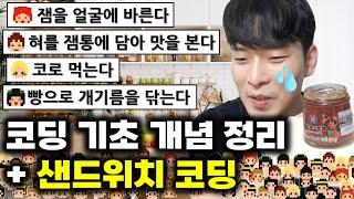 코딩이란? 프로그래밍 언어? 알고리즘? 기초 개념 정리해드립니다 (ft. 샌드위치 코딩)