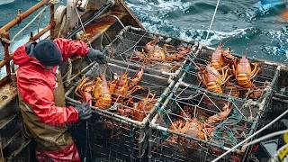 American Fishermen Catch Millions of Lobsters And Crabs This Way - Lobster Trap Fishing