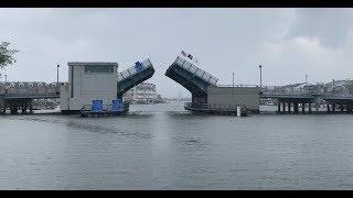 Drawbridge Opening & Closing. Atlantic City. NJ. USA  4k