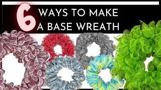 6 WAYS TO MAKE A DECO MESH BASE WREATH  - HOW TO MAKE A WREATH COMPILATION 2021 #wreathtutorial