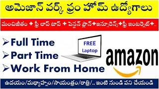 amazon jobs work from home telugu | work from home jobs in amazon for freshers part time full time