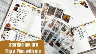 Sterling Ink (N1) Flip and Plan with me 15-21 April || Travelers notebook