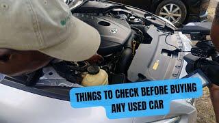 THINGS TO CHECK BEFORE BUYING A USED CAR