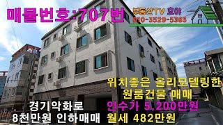 부동산 불황으로 부동산도 할인매매 / 인수가 5천200만원 / 월세 482만원