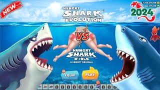 ALL 70 SHARKS GAME THROUGH THE YEARS (2024) - ALL HUNGRY SHARK WORLD VS EVOLUTION - Hungry Shark