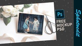 Free photoshop mockup PSD_photoframe free PSDfile