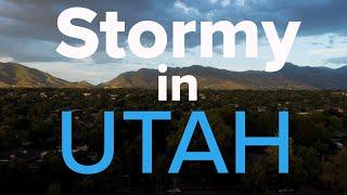 A stormy night in Utah | 4k Drone Footage