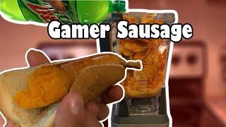 Gamer Sausage: Mountain Dew and Doritos