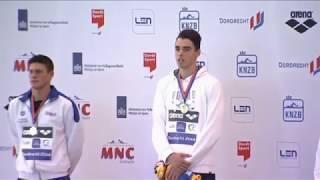 APOSTOLOS CHRISTOU 100m backstroke final EJC SWIM 2014 World Junior Record 54.03