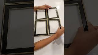 How to make a black and gold wall decor. #dollartreediy #shorts #youtubeshorts