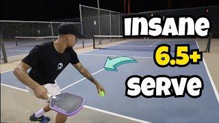 EXPLOSIVE Pickleball Serve (SLOW MO) | INSANE POWER ft. Jaume Vich (6.6 DUPR)