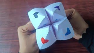 How to make paper fortune teller|DIY easy origami fortune teller|DIY paper game|No glue paper carft