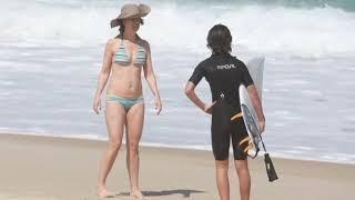 Celebridades aproveitam domingo de sol para se exercitar na praia