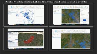 Download Water body data (Shapefile) Lakes, River, Wetland of any Location and open it in ArcGIS Pro