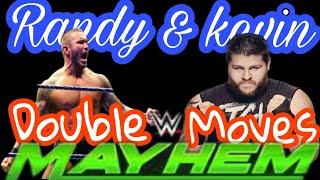 Wwe mayhem - Double tag team moves /kewin owens and randy orton