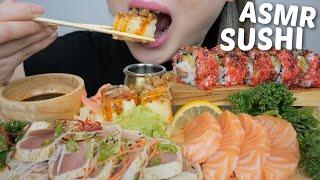 SUSHI ASMR *Tuna Tataki, Salmon Sashimi with Spicy Agedashi Tofu with Aburi Tobiko Roll | N.E