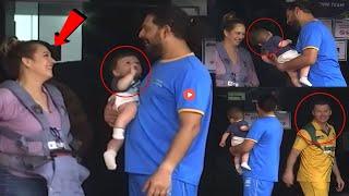 Watch Video, Brett Lee Meets Yuvraj's wife hazel keech and his son during RSWS 2022 final