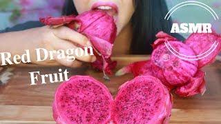 ASMR - Red Dragon Fruit Eating Sounds - Gulping, Slurping  (No Talking)