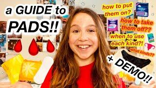 A GUIDE TO PADS!! // how to put on EVERY KIND OF PAD + when you should use each kind!! + DEMO :)