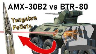 THIS APFSDS CONTAINS BUCKSHOT | AMX-30B2 vs BTR-80 | OFL 105 F1 Armour Penetration Simulation