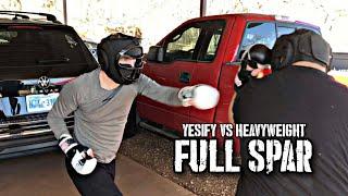 Yesify Boxes Heavyweight with MMA Gloves!! (FULL SPAR)