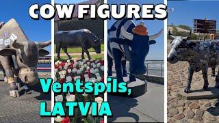 Cow Figures as Symbols of Ventspils city, Latvia