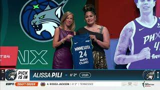  ALISSA PILI #8 PICK AT 2024 WNBA DRAFT BY MINNESOTA LYNX + Interview | Utah Utes