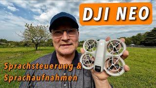 DJI Neo - Test der Sprachsteuerung und der Sprachaufzeichnung (Voice command & -recording)