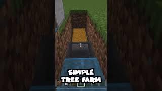 How to make a simple tree farm in Minecraft [MCPE / Console / PC] #shorts