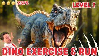 Dinosaur Brain Break Run | Jurassic Chase | Home PE Exercises & Workout For Kids